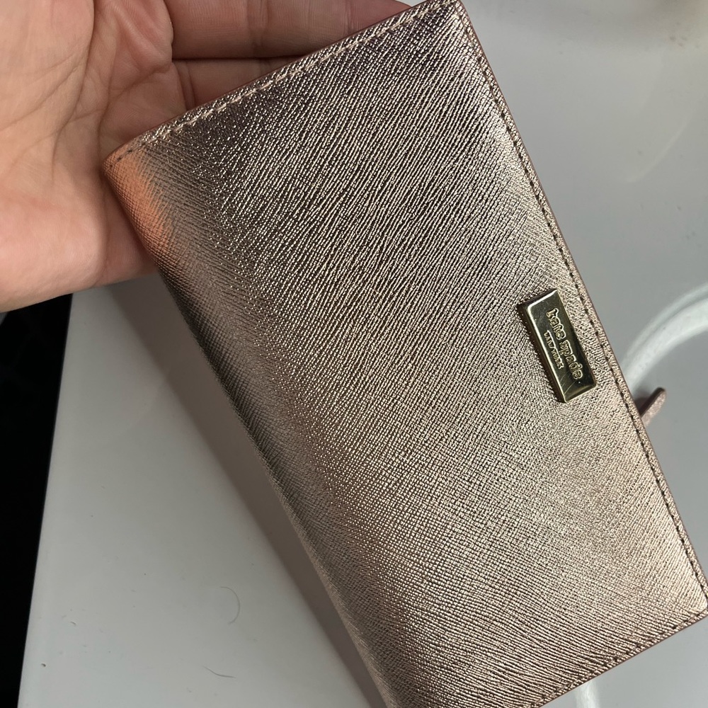 Kate Spade rose gold foldable wallet